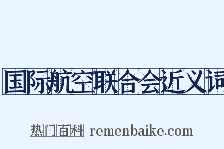 国际航空联合会近义词是什么意思的图片